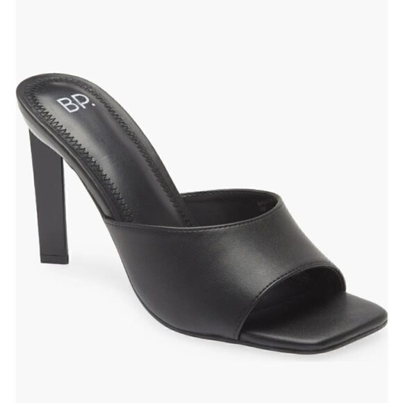 BP "Mirra" 4" open toe slip on sandal in black. Size 9.5 NWT - Picture 1 of 9